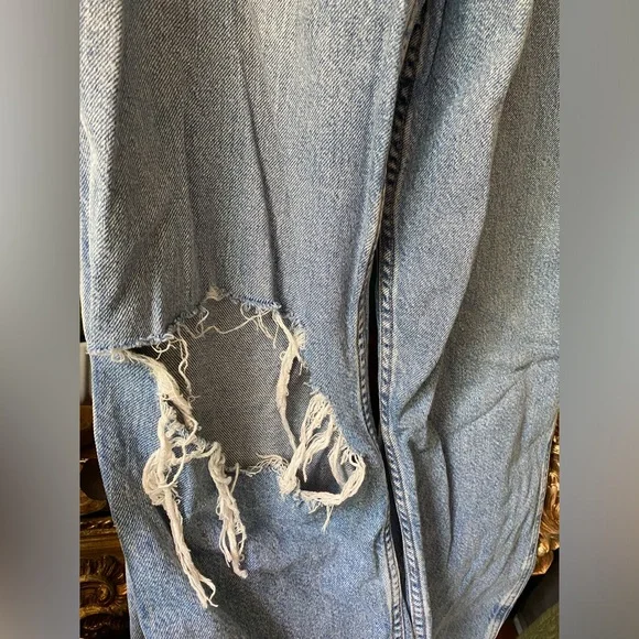 American Eagle ripped denim baggy overall - Picture 3 of 4